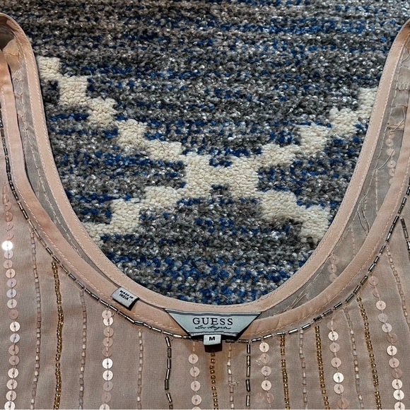 Guess Size M Beaded Sheer Tank - Picture 3 of 6